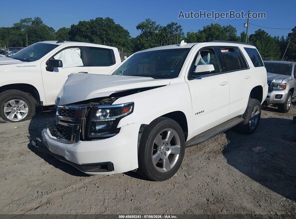 1GNSCBKC1HR243561 2017 CHEVROLET TAHOE Белый Передняя левая четверть