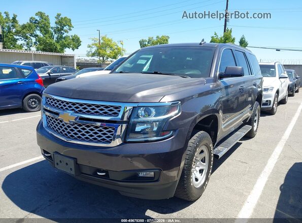 1GNSCBKC6HR294814 2017 CHEVROLET TAHOE Gray წინა მარცხენა ხედი სამი მეოთხედიდან