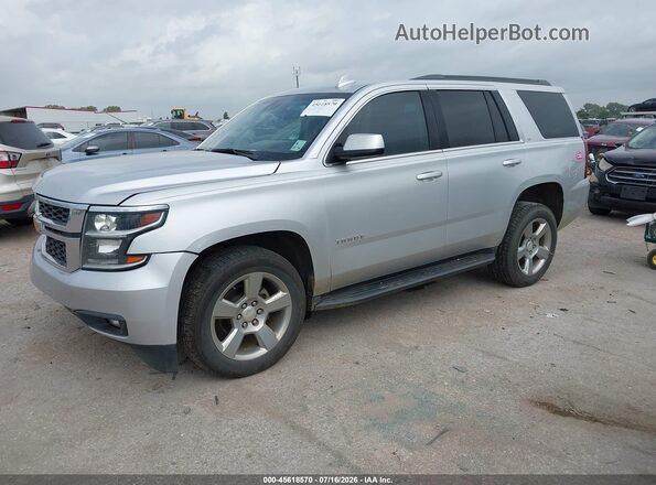 1GNSCBKC6JR350983 2018 CHEVROLET TAHOE Silver Առջևի ձախ երեք քառորդ տեսարան
