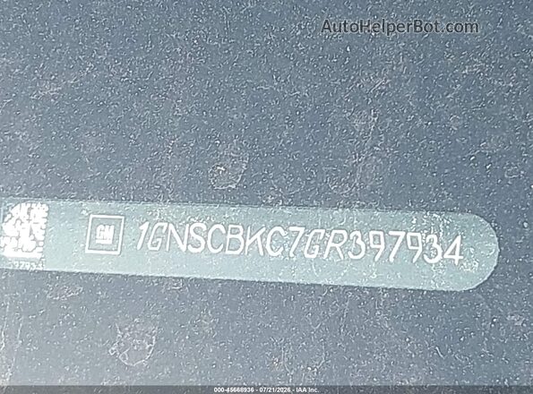 1GNSCBKC7GR397934 2016 CHEVROLET TAHOE Silver 
