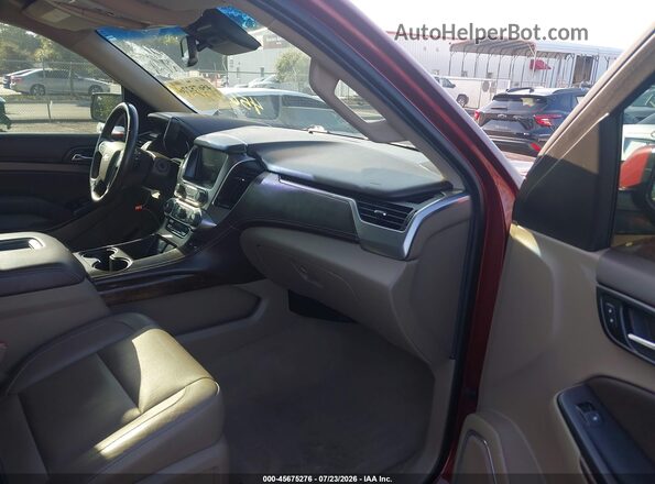 1GNSCBKC9KR303271 2019 CHEVROLET TAHOE Burgundy წინა სალონის ხედი