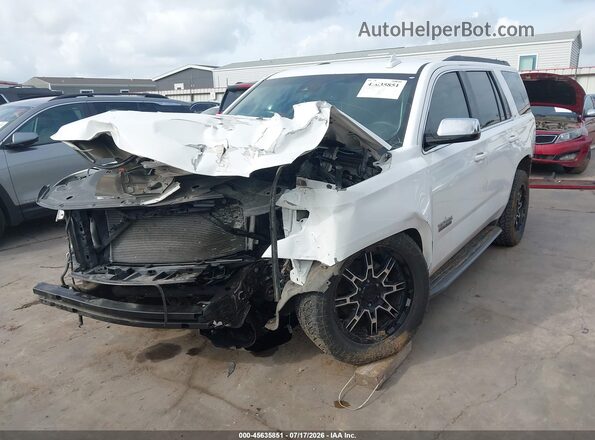 1GNSCBKCXGR132635 2016 CHEVROLET TAHOE White წინა მარცხენა ხედი სამი მეოთხედიდან
