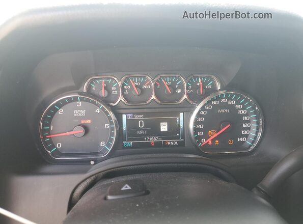 1GNSCCKC4HR112002 2017 CHEVROLET TAHOE Silver Instrument cluster view