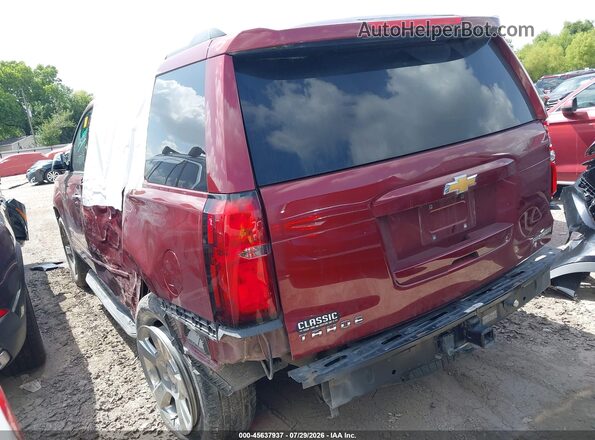 1GNSCCKC6KR167963 2019 CHEVROLET TAHOE Red Rear left