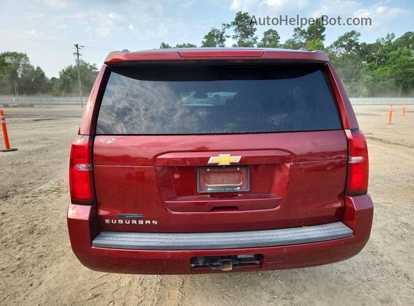 1GNSCGKC7JR301692 2018 CHEVROLET SUBURBAN Maroon Вид ззаду