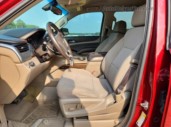 1GNSCGKC7JR301692 2018 CHEVROLET SUBURBAN Maroon Вид салону спереду