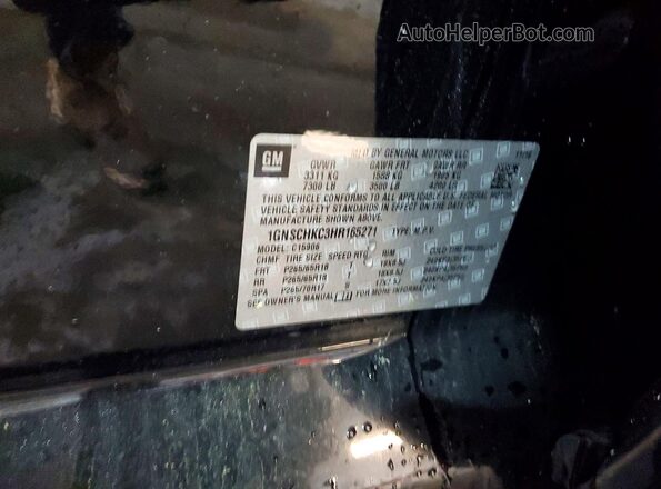 1GNSCHKC3HR165271 2017 CHEVROLET SUBURBAN Black Widok naklejki z numerem VIN