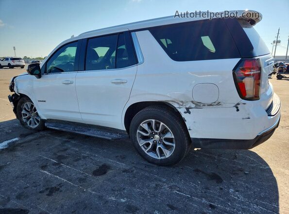 1GNSCMKDXMR239345 2021 CHEVROLET TAHOE White Հետևի ձախ