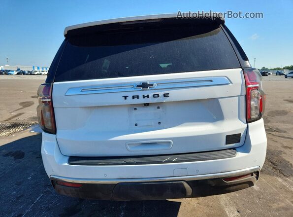 1GNSCMKDXMR239345 2021 CHEVROLET TAHOE White Հետևի տեսք