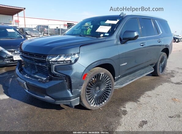 1GNSCNKD0MR341971 2021 CHEVROLET TAHOE Gray Передня ліва чверть