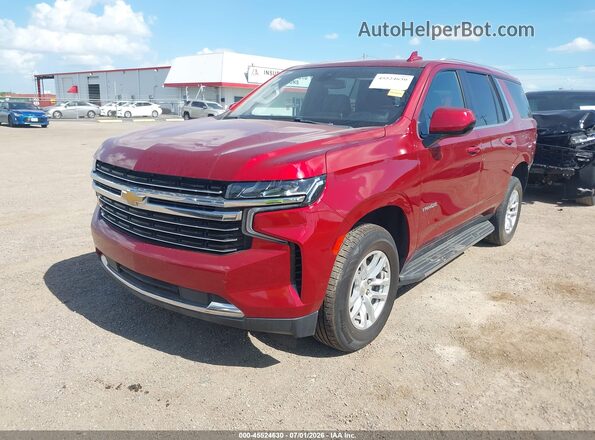 1GNSCNKD6MR361786 2021 CHEVROLET TAHOE Red წინა მარცხენა ხედი სამი მეოთხედიდან