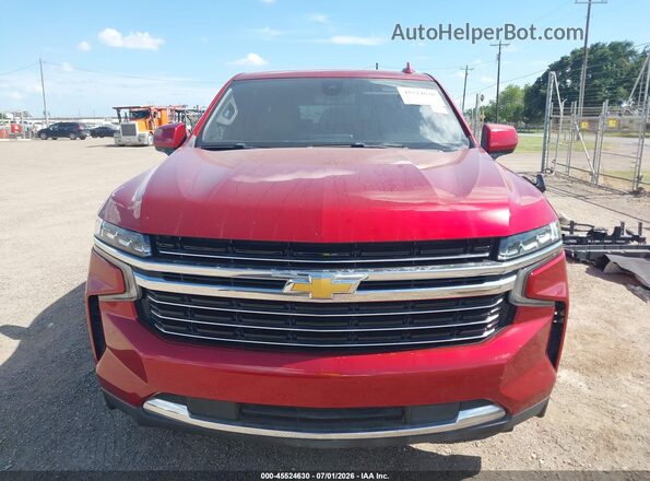 1GNSCNKD6MR361786 2021 CHEVROLET TAHOE Red უკანა სალონის ხედი