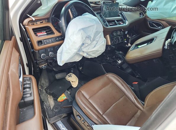 1GNSCTKL1MR101498 2021 CHEVROLET TAHOE White Widok deski rozdzielczej