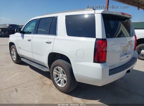 1GNSKAEC0JR151114 2018 CHEVROLET TAHOE White Задня ліва чверть