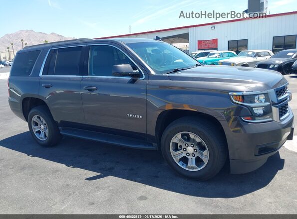 1GNSKAEC6JR331102 2018 CHEVROLET TAHOE Серый Вид задней части салона