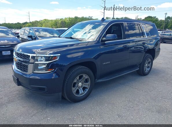 1GNSKAEC6JR338602 2018 CHEVROLET TAHOE Синий Передняя левая четверть