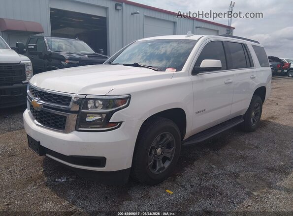 1GNSKAEC6JR368411 2018 CHEVROLET TAHOE White Vista tres cuartos delantera izquierda