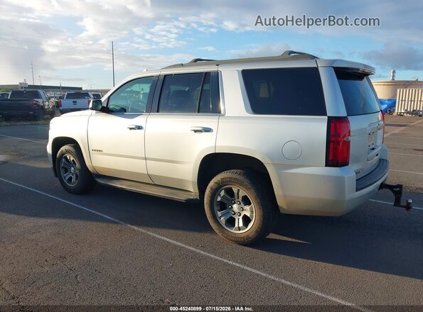 1GNSKAEC7JR358261 2018 CHEVROLET TAHOE Silver Trasero izquierdo
