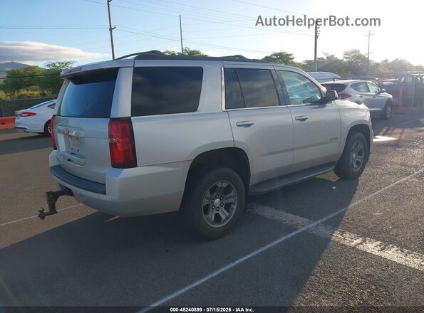1GNSKAEC7JR358261 2018 CHEVROLET TAHOE Silver Trasero derecho