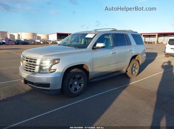 1GNSKAEC7JR358261 2018 CHEVROLET TAHOE Silver Vista tres cuartos delantera izquierda