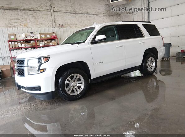 1GNSKAEC8HR316319 2017 CHEVROLET TAHOE White Առջևի ձախ երեք քառորդ տեսարան