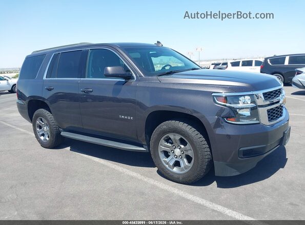 1GNSKAEC9JR329313 2018 CHEVROLET TAHOE Серый Вид задней части салона