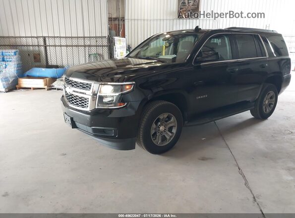 1GNSKAECXJR297746 2018 CHEVROLET TAHOE Black წინა მარცხენა ხედი სამი მეოთხედიდან