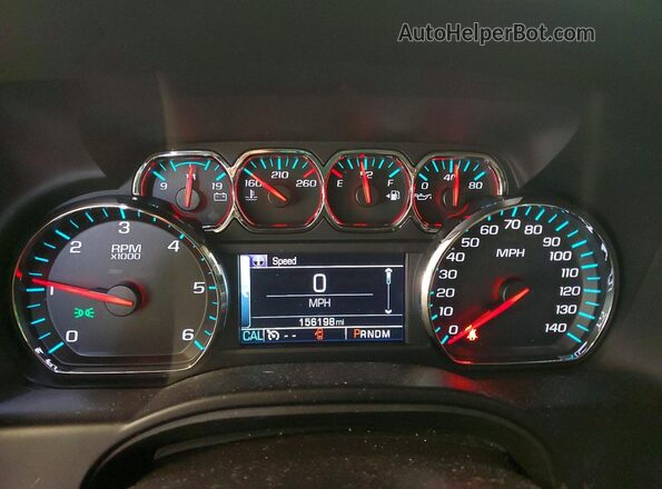 1GNSKBKC1GR304814 2016 CHEVROLET TAHOE Black Instrument cluster view