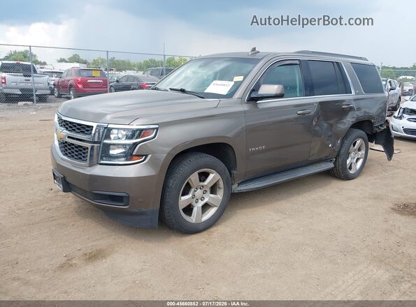 1GNSKBKC4GR107636 2016 CHEVROLET TAHOE Brown წინა მარცხენა ხედი სამი მეოთხედიდან
