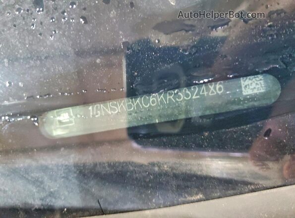 1GNSKBKC6KR332486 2019 CHEVROLET TAHOE Серебряный Вид наклейки с VIN-кодом