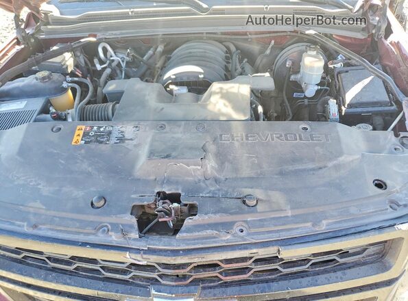 1GNSKBKC7KR384497 2019 CHEVROLET TAHOE Maroon Vista del compartimento del motor