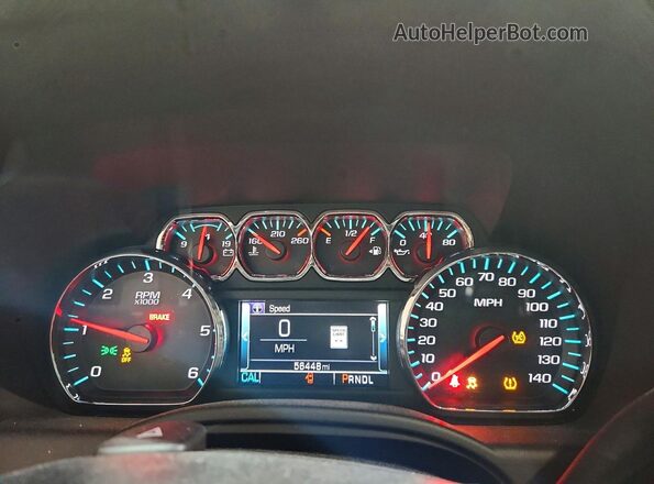 1GNSKBKC8JR113317 2018 CHEVROLET TAHOE Черный Вид щитка приборов