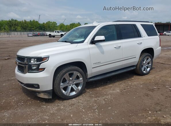 1GNSKBKC9JR355548 2018 CHEVROLET TAHOE White წინა მარცხენა ხედი სამი მეოთხედიდან