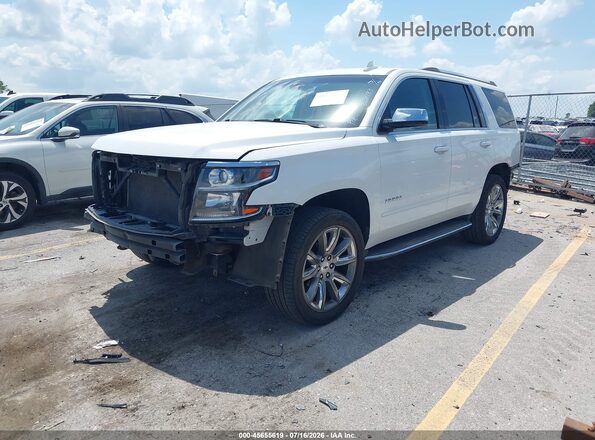 1GNSKCKC7JR101441 2018 CHEVROLET TAHOE White წინა მარცხენა ხედი სამი მეოთხედიდან