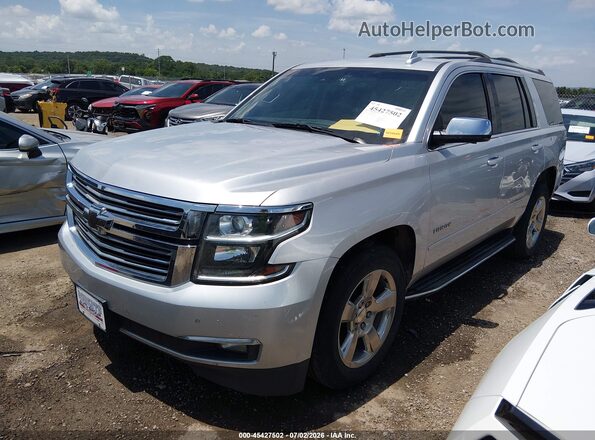 1GNSKCKC7JR160859 2018 CHEVROLET TAHOE Silver Առջևի ձախ երեք քառորդ տեսարան