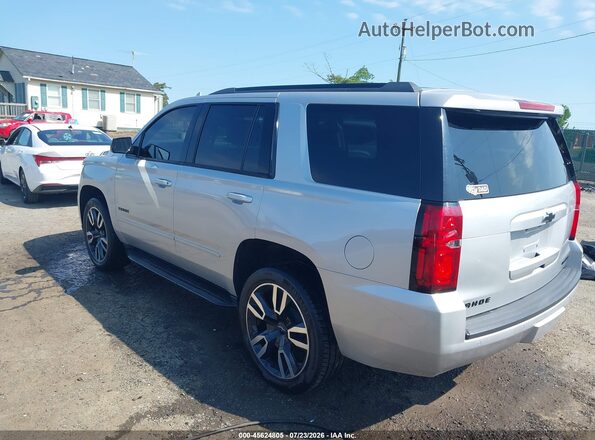 1GNSKCKJ7KR135265 2019 CHEVROLET TAHOE PREMIER 4WD Silver Rear left