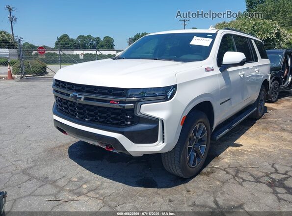 1GNSKDKD3MR168072 2021 CHEVROLET SUBURBAN Белый Передняя левая четверть