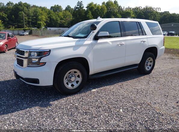 1GNSKFEC0JR353657 2018 CHEVROLET TAHOE White წინა მარცხენა ხედი სამი მეოთხედიდან
