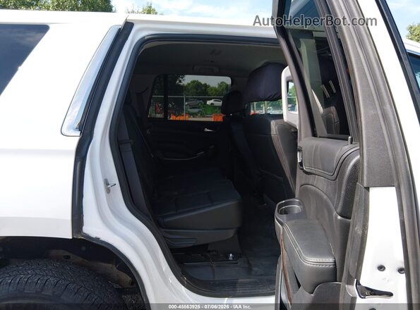 1GNSKFEC0JR353657 2018 CHEVROLET TAHOE White VIN კოდის სტიკერის ხედი