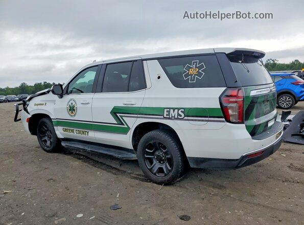 1GNSKLED6MR432343 2021 CHEVROLET TAHOE White Trasero izquierdo