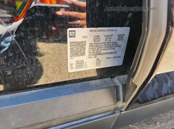 1GNSKPKD1PR306178 2023 CHEVROLET TAHOE Black VIN կոդի պիտակի տեսք