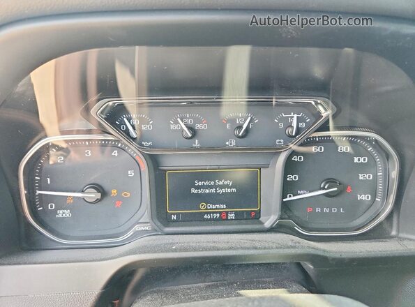1GT39TEY9NF362402 2022 GMC SIERRA Зеленый Вид щитка приборов