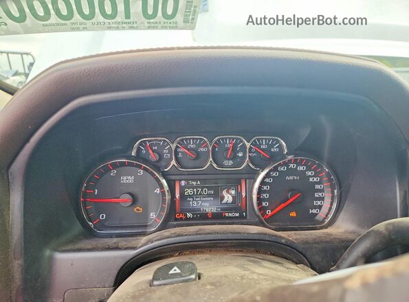 1GT42XC89GF257557 2016 GMC SIERRA White Սարքավորումների վահանակի տեսք