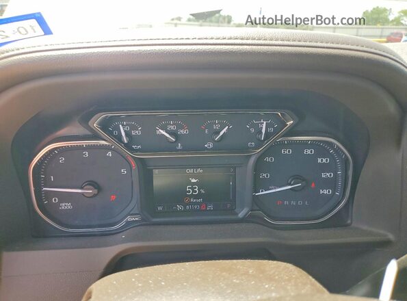 1GT49NEY5PF130463 2023 GMC SIERRA White Вид щитка приладів