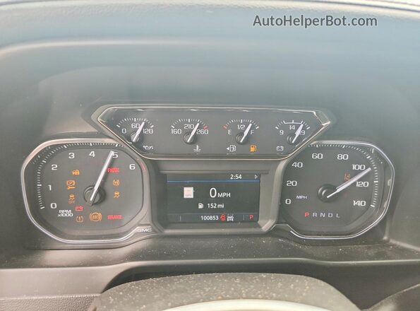 1GT49PE73MF166862 2021 GMC SIERRA Blue Widok zestawu wskaźników