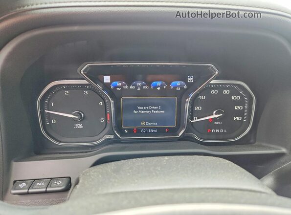 1GT49REY2PF261728 2023 GMC SIERRA Silver ხელსაწყოთა პანელის ხედი