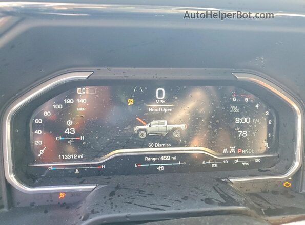 1GT49VEY3RF140220 2024 GMC SIERRA Gray Вид щитка приладів