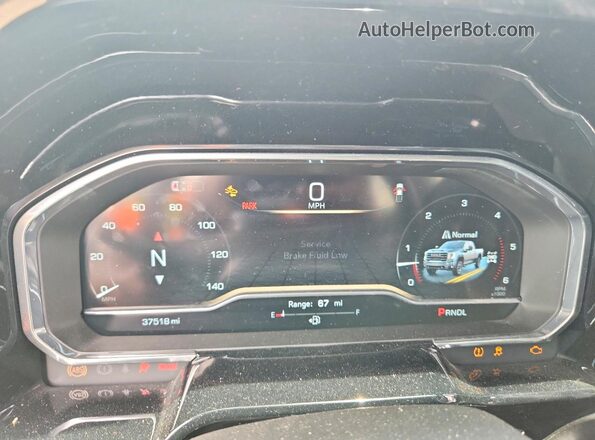 1GT4UNEY2SF185072 2025 GMC SIERRA White Instrument cluster view