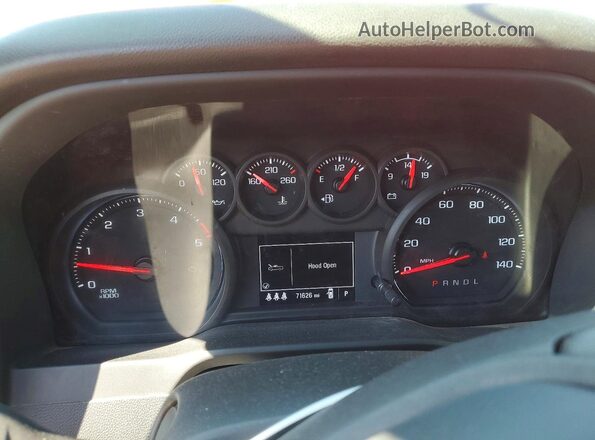 1GT59SEYXRF174190 2024 GMC SIERRA Red Instrument cluster view