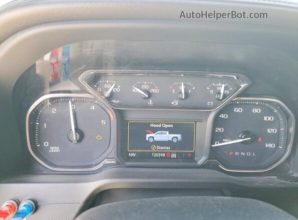 1GT59TEYXNF313170 2022 GMC SIERRA White Widok zestawu wskaźników